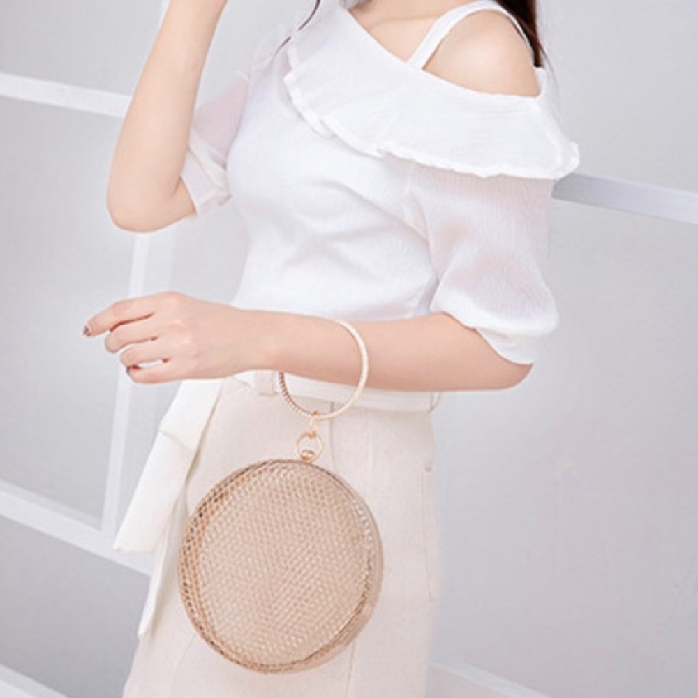 Keisha Round Metal Evening Clutch Purse